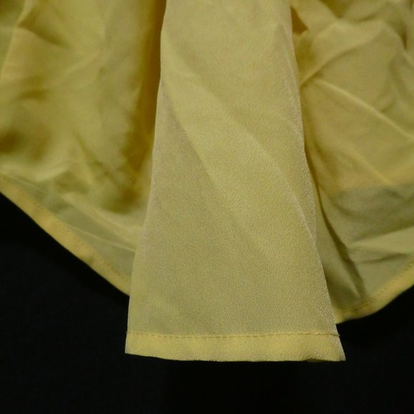 H&M | size 8 | Pastel Yellow Stylish Spaghetti Strap Chiffon Top | Camisole - Picture 12 of 13